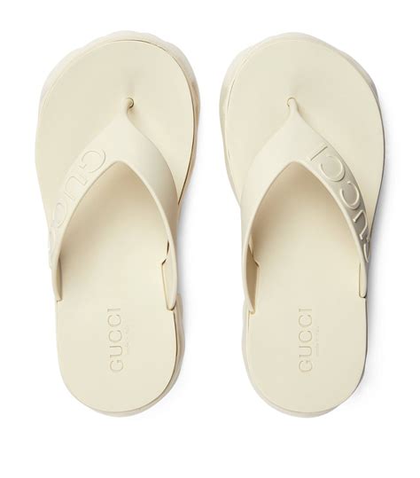 white gucci thong sandals|gucci transparent sandals.